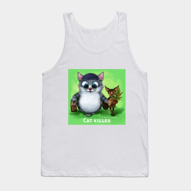 Cat Killer Tank Top by helen_morgun